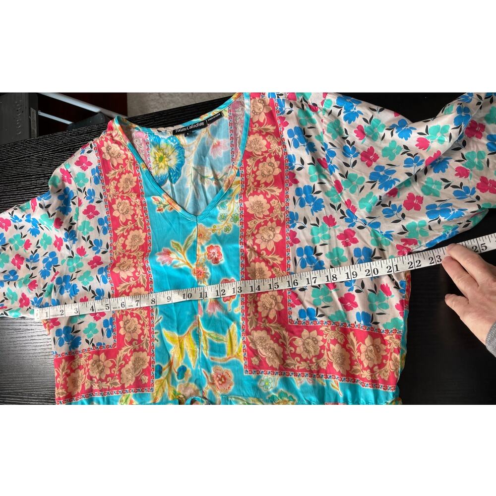 Tolani Collection Vibrant Boho Patchwork Hanky He… - image 7